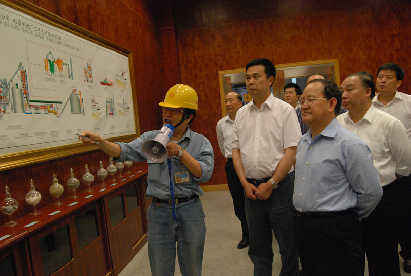 2012年5月25日，江西省省長鹿心社視察江西亞東