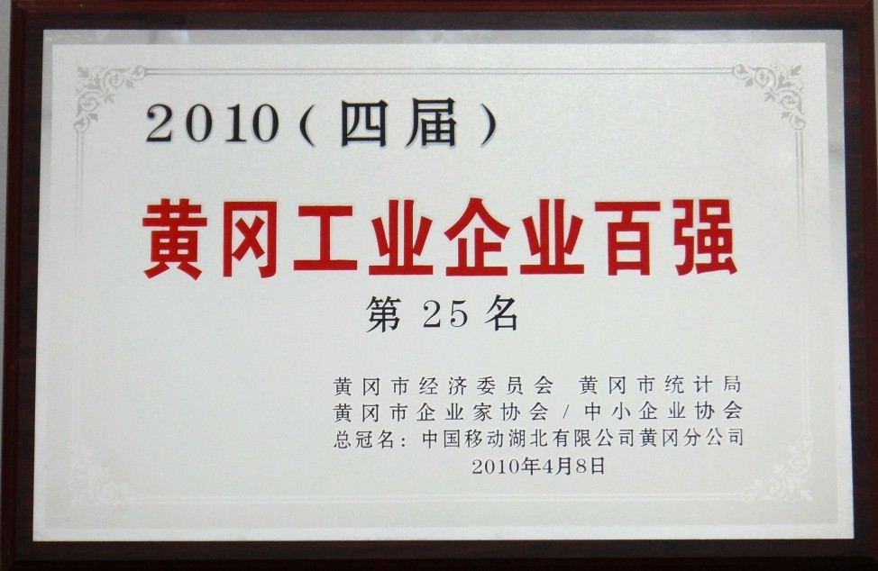 2010年黃岡工業(yè)企業(yè)百強(黃岡亞東) 2010年黃岡工業(yè)企業(yè)百強(黃岡亞東)