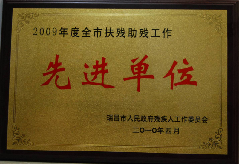 全市扶殘助殘工作先進(jìn)單位(江西亞東) 全市扶殘助殘工作先進(jìn)單位(江西亞東)