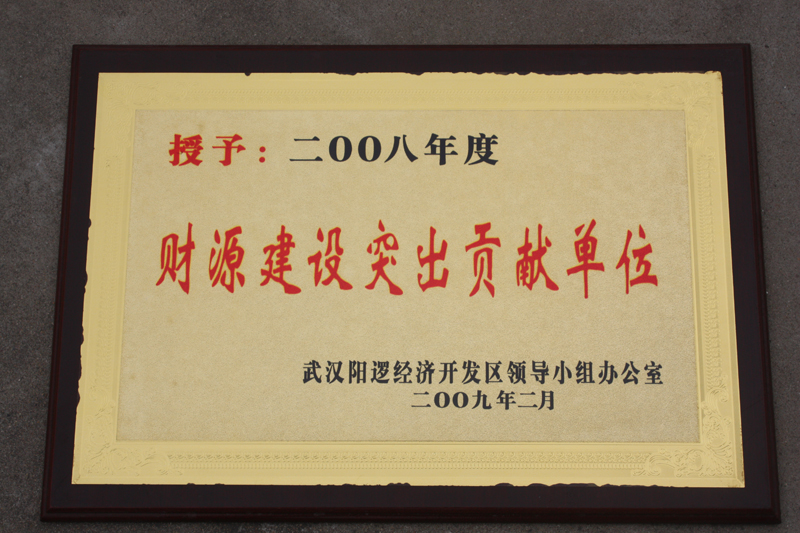 財源建設(shè)突出貢獻(xiàn)單位(湖北亞東) 財源建設(shè)突出貢獻(xiàn)單位(湖北亞東)