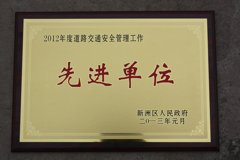 道路交通安全管理先進(jìn)單位（湖北亞東）